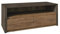 Furniture24 Tv Schrank Montana RTV, Lowboard, Fernsechenschrank, Fernsehentisch, Unterschrank, 2 Schubkästen (Smooth Grey/Lefkas Eiche dunkel)