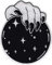 Fortune Teller Hand on Crystal Ball with Stars - 3.38 Embroidered Iron on Patch