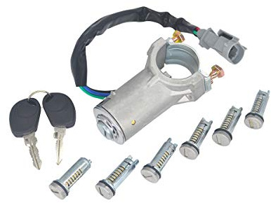 KASturbo Interrupteur de Réparation de allumage pour Iveco Daily 2000-2006 | Serrure de cylindre de barillet d'allumage 2 clés 2992551 2991727