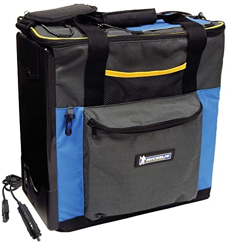 Koolatron 14L Insulated Cool Bag Soft & Hard Sided Thermal Cooler Box for Car Camping Picnic Travel Keeps Food & Drinks Cold or Warm Portable Mini Fridge Lunch Bag, Blue