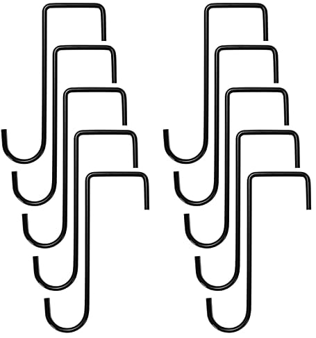 ZITFRI 10pcs Fence Hooks for Lights 6 inch Heavy Duty Plant Hooks & Hangers, Stainless Steel Garden Hanging Brackets Hooks for Indoor Outdoor Plant Hanging, Bird Feeders, Fences, Wind Chimes