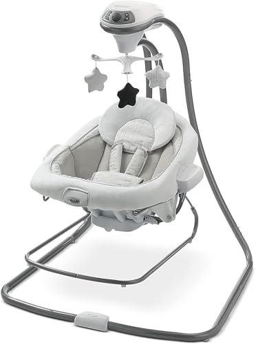 Graco DuetConnect LX Portable Baby Swing and Bouncer, Multi-Direction Baby Bouncer Seat, Multiple Swing Speeds, Great Gift for New Parents, Redmond