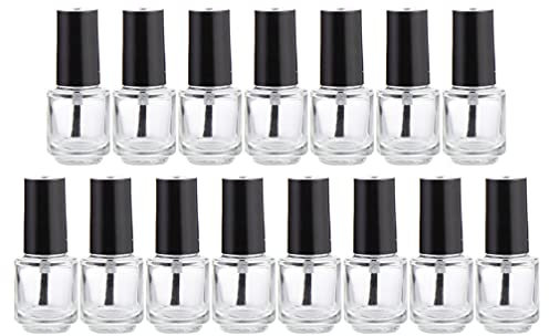 Minkissy 25pcs Nail Polish Bottles Empty Nail Polish Bottles with Brush Cap 5ML