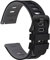 WOCCI 20mm Zweifarbig Uhrenarmband, Silikon Kautschuk, Ersatzband für Herren und Damen, Schwarze Edelstahlschnalle (Schwarz-Grau)
