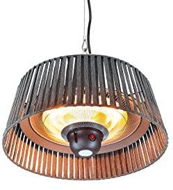 Plush Electric Outdoor Heater Pendant - Instant Heat Patio Heater - 1800W Outdoor Garden Heater with Remote Control Included