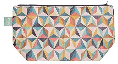 PAPRCUTS Kulturbeutel | Geräumige Kulturtasche Mit Reißverschluss | 100% Vegan | Wasserabweisend & Reißfest | Unisex (Abstract Retro)