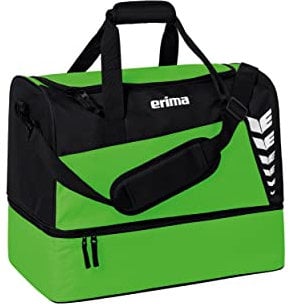 Erima Unisex Six Wings Sporttasche mit Bodenfach (7232315), Green/schwarz, S