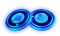 LED Auto Untersetzer, 2 Stück LED Becherhalter Lichter, φ6,8 cm,7 Farben Wechselnde, USB Lade Auto Getränkehalter Becherunterlage für Fahrzeug SUV RV Truck