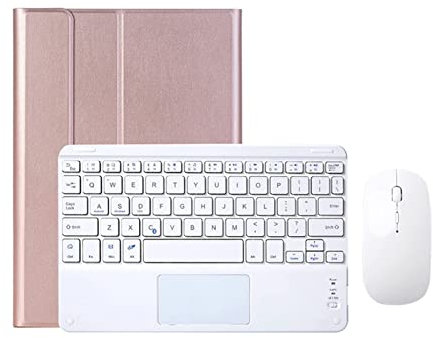 ZKAIAI Custodia con Tastiera Trackpad per iPad Pro 11 (4/3/2/1 Generazione), Smart Cover Sottile con Tastiera Bluetooth Rimovibile e Mouse, Tastiera Staccabile con Slot per Penna