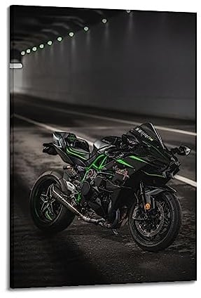 ALTUY Motorrad-Poster Kawasaki Ninja H2 R Motorrad dekorative Malerei Leinwand Poster 20 x 30 cm