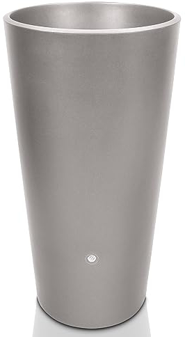 YourCasa Regentonne 150 Liter [Aqua Flower] mit Metallgewinde und Pflanzkübel- Regenfass Frostsicher aus Kunststoff - Regenwassertonne - Regenwassertank Garten Wassertank Regensammler (Beige)