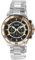 Raptor Majid Herren-Uhr Chronograph Edelstahl Datum Analog Quarz RA20351 (silberfarbig schwarz)