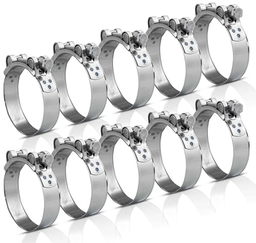 10 Stück - 25-27 MM Bolzenschelle Edelstahl V2A Gelenkbolzen Schelle Schlauchschellen Spannbackenschellen Schellen