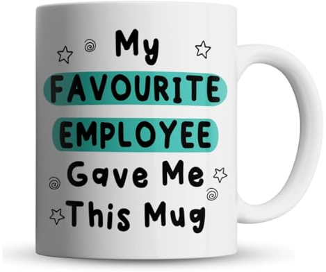 Inky Penguin - My Favourite Employee Gave Me This Mug - Gift for Boss, Manager, Ceramic, 11fl. oz.