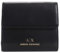 Armani Exchange Women's Jane, Sustainable, Gold Printed Logo Bi-Fold Wallet, Black