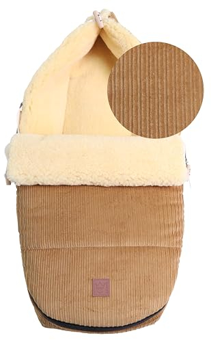 Kaiser 65342 FILIA CORD Lammfell Babyschalen Fußsack (camel)