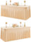 NSSONBEN 2-Pack Champagner Rechteckig Elastische Tischdecke für 180cm Rechteck Tische, Faltenfreie Stretch Tischdecke mit Rock für Bankett Party Hochzeit Geburtstag Muttertag Tischdecken