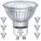 EKSAVE GU10 Halogen Birnen 50W 230V MR16 für Track, Einbau, Akzentbeleuchtung, Deckenleuchte, Dunstabzug, Dimmbar Warmweiß, Pack von 6