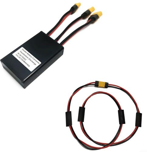 Sileduove 40A E-bike Dual Battery Connection Adapter Switcher Module And 1M Extension Cable Electric Bike Accessories Lithium Battery Parallel Module Simultaneous20V-60V For E-Bike(40A)