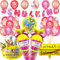 Ligtmor Schulkind 2025 Mädchen, Einschulung Deko, SCHULKIND Rosa Banner + Folienballon Schultüte Mädchen + 28 Luftballon Deko Einschulung Mädchen, Schulanfang Deko