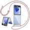 Mkej Custodia con Collana per Samsung Galaxy Z Flip 6, Cover Trasparente con Cordino, Case con Laccio Tracolla [Antiurto] [AntiGraffio] TPU Cover con Collana per Samsung Galaxy Z Flip 6 - Oro Rosa