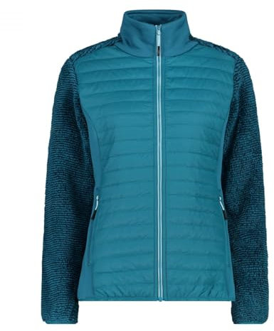 CMP - Giacca da donna ibrida in pile Highloft, Teal, 48