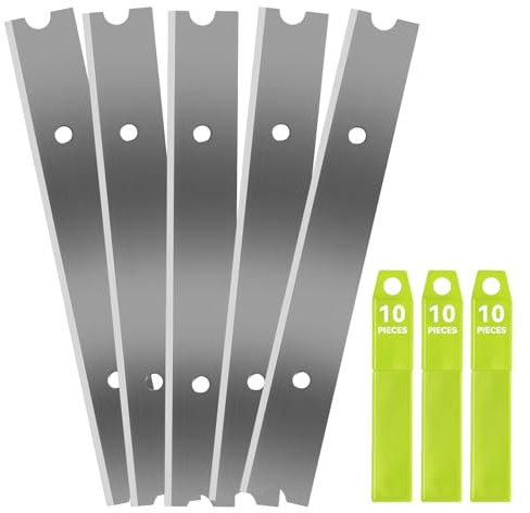 30 pezzi lame di ricambio per raschiatore 100 mm, lame per raschietto, lame di ricambio in metallo per raschietto, raschietto vetri, lame, argento lama raschietto per vernice e raschietto per vetro