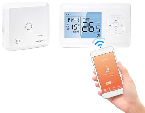 Smart Elektrische Thermostat, Raumthermostat FußBodenheizung, Thermostat Fussbodenheizung Mit Homekit, Alexa Und Google, Raumthermostat FußBodenheizung WLAN FüR Wasser Heizung (A)