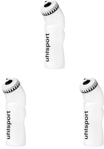 uhlsport Trinkflasche-100120903 Trinkflasche, weiß/Schwarz, 750 ml/M (Packung mit 3)
