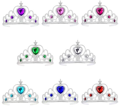 Prinzessin Tiara Set 8 Stück Kinder Prinzessin Tiara Crown Set Mädchen verkleiden Party Zubehör