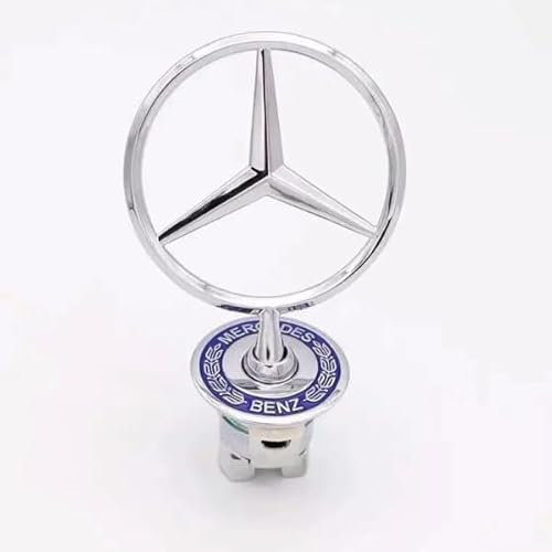 Stemma originale Mercedes per cofano, cromato, di ricambio, per Classe C, Classe E, Classe S, GLC, GLE – Logo anteriore per auto OEM