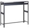 Table de Bar en Acier Inoxydable Accessoire Cuisine Extérieur Meuble de Rangement Noir Maenza