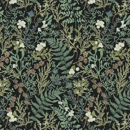 Yomshi Peel and Stick Wallpaper Botanical Wallpaper Vintage Contact Paper 41 x 1000 cm Green Leaf Wall Paper Roll for Furniture Bathroom Living Room Self Adhesive Textured Waterproof