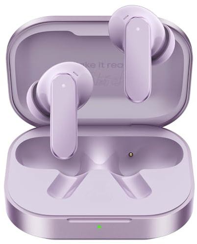 realme Buds Air 8 Auriculares Bluetooth 55dB ANC Adaptativo y 58h Autonomía, Auriculares Inalámbricos con 11+6 Mm Controlador, Ear-by AI Asistente y AI Traductor, Hi-Res LHDC 5.0, IP55, Púrpura