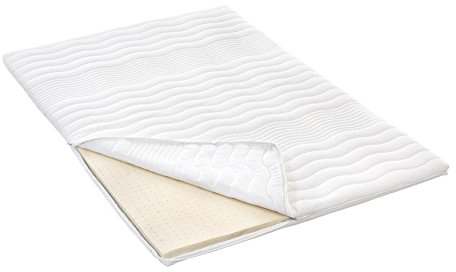 Latex Topper 160 x 200 cm für Boxspringbetten und Matratzen I Gesamthöhe: 6 cm I Matratzenauflage für unbequeme Betten und Doppelbetten I 20% Naturlatex Natürliches Schlafen