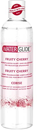 Waterglide Gleitgel Kirsch-Aroma | Wasserbasiertes Gleitgel für länger anhaltenden Spaß | Vegan | Geeignet für Sexspielzeug und Kondome | 300 ml