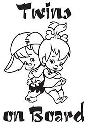 myrockshirt® Aufkleber Twins on Board Zwillinge Typ2 17 cm Autoaufkleber Auto Sticker Lack Heckscheibe Baby Bord aus Hoc