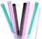 Dakoufish Reusable Smoothie Straws 9 inch Long Wide Mouth Clear Plastic Straight Drinking Straws Set of 8 with Cleaning Brush (mix4color, 9 inch)