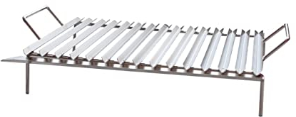 GRIGLIA BISTECCHIERA SCOLA GRASSO ACCAIO INOX GRATICOLA BARBECUE FORNELLO BBQ FORNACELLA BRACE (40 X 70 CM)
