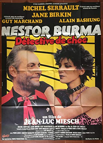 CINEMA / Nestor Burma Schlagdetektiv – 1982 – Jane Birkin, Alain Bashung – 116 x 156 cm – Original-Poster