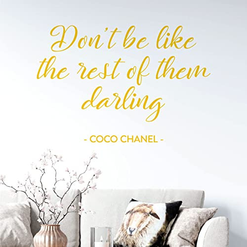 Wandtattoo, Motiv Don't be Like The Rest of Them Darling, Motiv: Coco Chanel, Sonnenblume