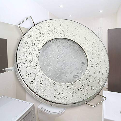 LED Einbaustrahler gebürstet 5 Watt warmweiß super flach 12V - MR16 Einbauleuchte für Badezimmer, Außenbereich IP44 - Ø 55-60mm Bohrloch - Bad Sauna Dusche WC Terrasse