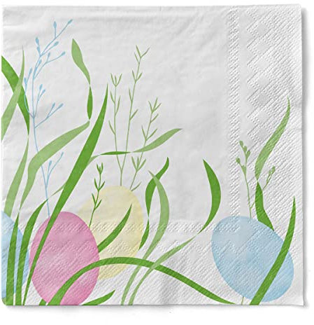 Mank GmbH Servietten aus Tissue 33 x 33 cm 1/4 Falz Dinner Serviette hochwertige Einmal Serviette 100 Stück Ostern Osterservietten Oster Eier