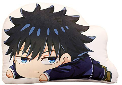 ALTcompluser Anime Jujutsu Kaisen Figuren Zierkissen, Plüschpuppe Plüschtier Kuscheltier, Sofa Auto Wohnkultur Zimmer Deko Kissen(Megumi Fushiguro)