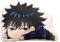 ALTcompluser Anime Jujutsu Kaisen Figuren Zierkissen, Plüschpuppe Plüschtier Kuscheltier, Sofa Auto Wohnkultur Zimmer Deko Kissen(Megumi Fushiguro)