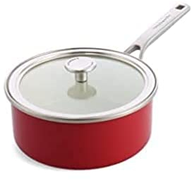 KitchenAid Empire - Cazo con tapa (20 cm), color rojo