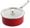 KitchenAid Steel Core Enamel 20 cm/2.4 Litre Saucepan with Lid, German Engineered Enamel, Induction, Oven Safe, Empire Red