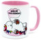 Einhorn mit Keks Tasse - Becher mit Spruch Welfe Fokoladenkekfe Kaffeetasse Rosa Unicorn Geschenk Keksliebhaber Einhorntasse Frauen Kollegin Freundin lustig Bürotasse Geschenk Einhörner Keramik 330 ml