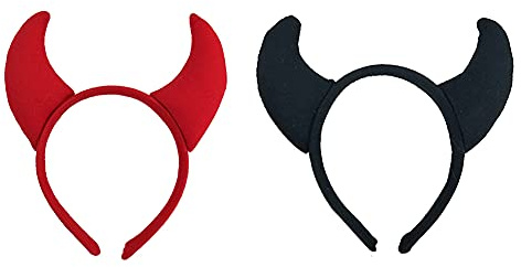 Halloween Headband for Women Devil Horns Headband for Halloween 2pcs | Monster Horns Headband, Devil Headband for Cosplay, Halloween Devil Costume Accessories for Women, Demon Horns Hair Bands