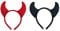 ShiQiao Spl Halloween Headband for Women Devil Horns Headband for Daughter Sister 2 Pcs Demon Horns Hair Bands for Halloween Accessories